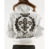 White Pelle Pelle Royalty Hooded Fur Jacket