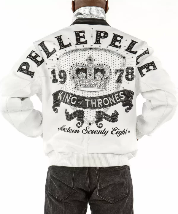 White Pelle Pelle King Of Thrones Jacket