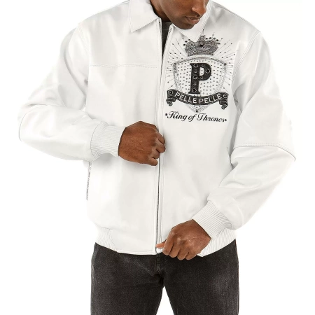 White Pelle Pelle King Of Thrones Jacket