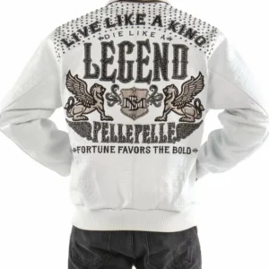 White Pelle Pelle Legend Studded Jacket