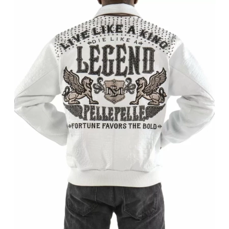 White Pelle Pelle Legend Studded Jacket