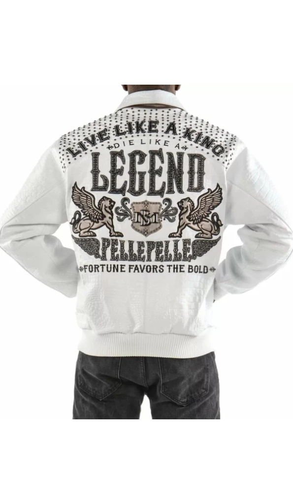 White Pelle Pelle Legend Studded Jacket