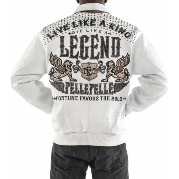 White Pelle Pelle Legend Studded Jacket