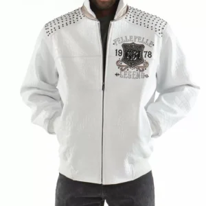 White Pelle Pelle Legend Studded Jacket view 2