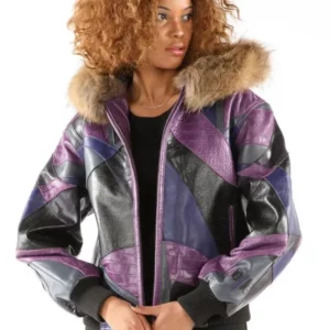 Exclusive Womens Pelle Pelle Purple Leather Jacket