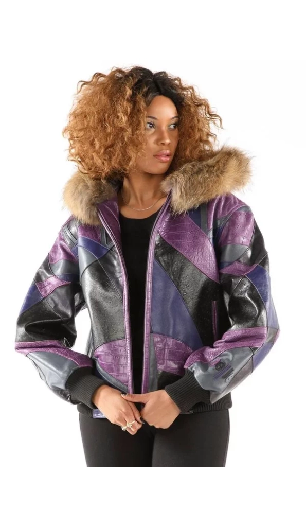 Exclusive Womens Pelle Pelle Purple Leather Jacket