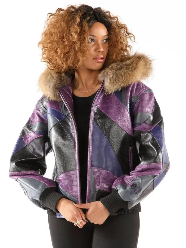 Exclusive Womens Pelle Pelle Purple Leather Jacket