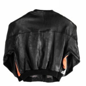 Authentic Pelle Pelle Black Orange Leather Jacket view 2