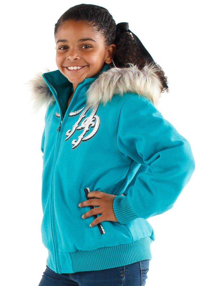 Pelle Pelle Girl Born Free Blue Hood Jacket