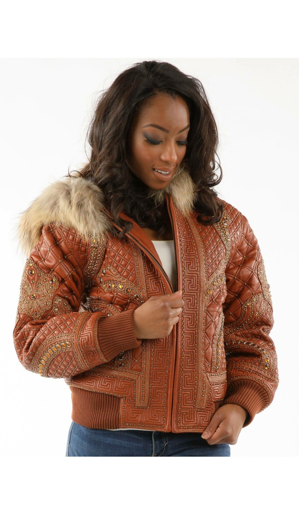Bold Pelle Pelle brown hooded monarch rust