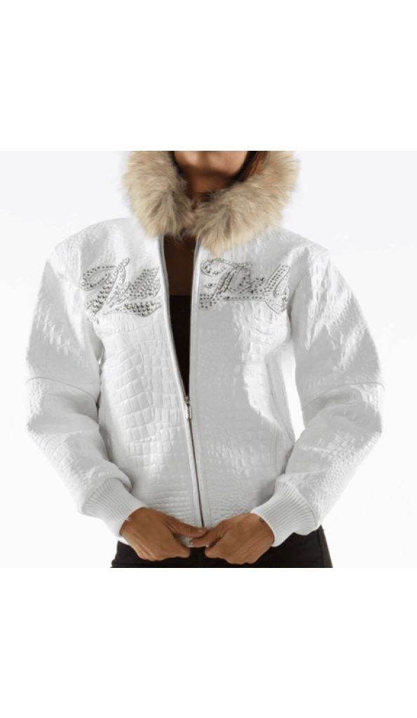 Pelle Pelle Encrusted Fur Hood Jacket