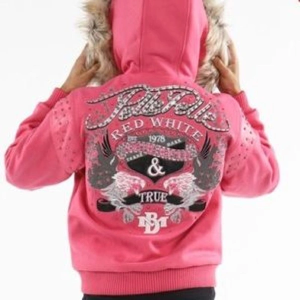 Pink Pelle Pelle Fur Eagle Wool Jacket