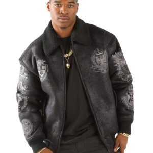 Bold Pelle Pelle Fur Collar Black Leather Jacket