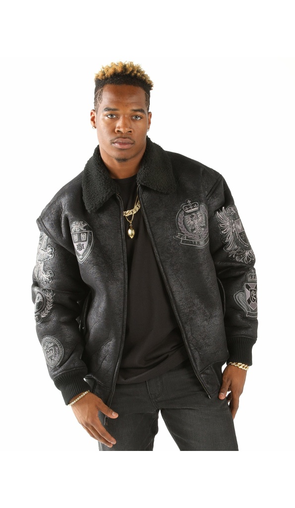 Bold Pelle Pelle Fur Collar Black Leather Jacket