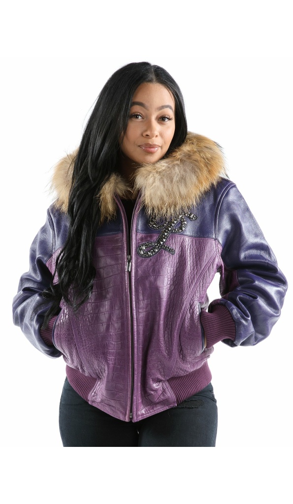 Pelle Pelle Violet Morocco Fur Hooded Jacket