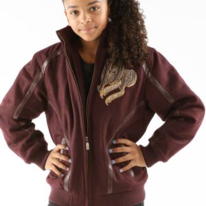 Maroon Pelle Pelle Born And Raised Hooded Jacket view 1
