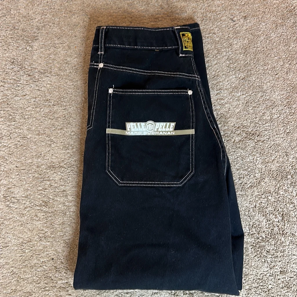 Authentic  Pelle Pelle Black Jeans Pent