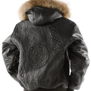 Pelle Pelle Black Encrusted Hooded Jacket view 2