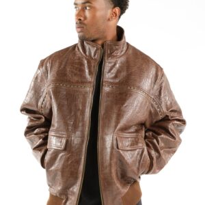 Pelle Pelle Crocodile Plain Leather Jacket view 1