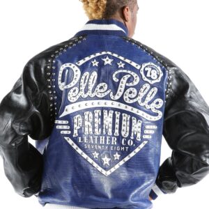 Navy Blue Pelle Pelle Premium Leather Jacket