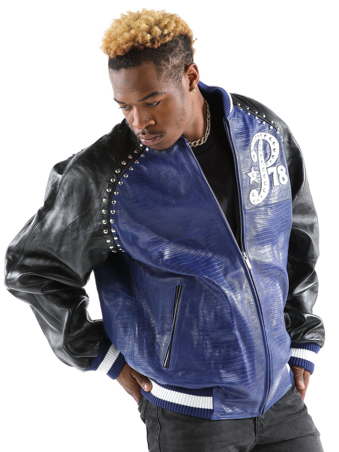 Navy Blue Pelle Pelle Premium Leather Jacket