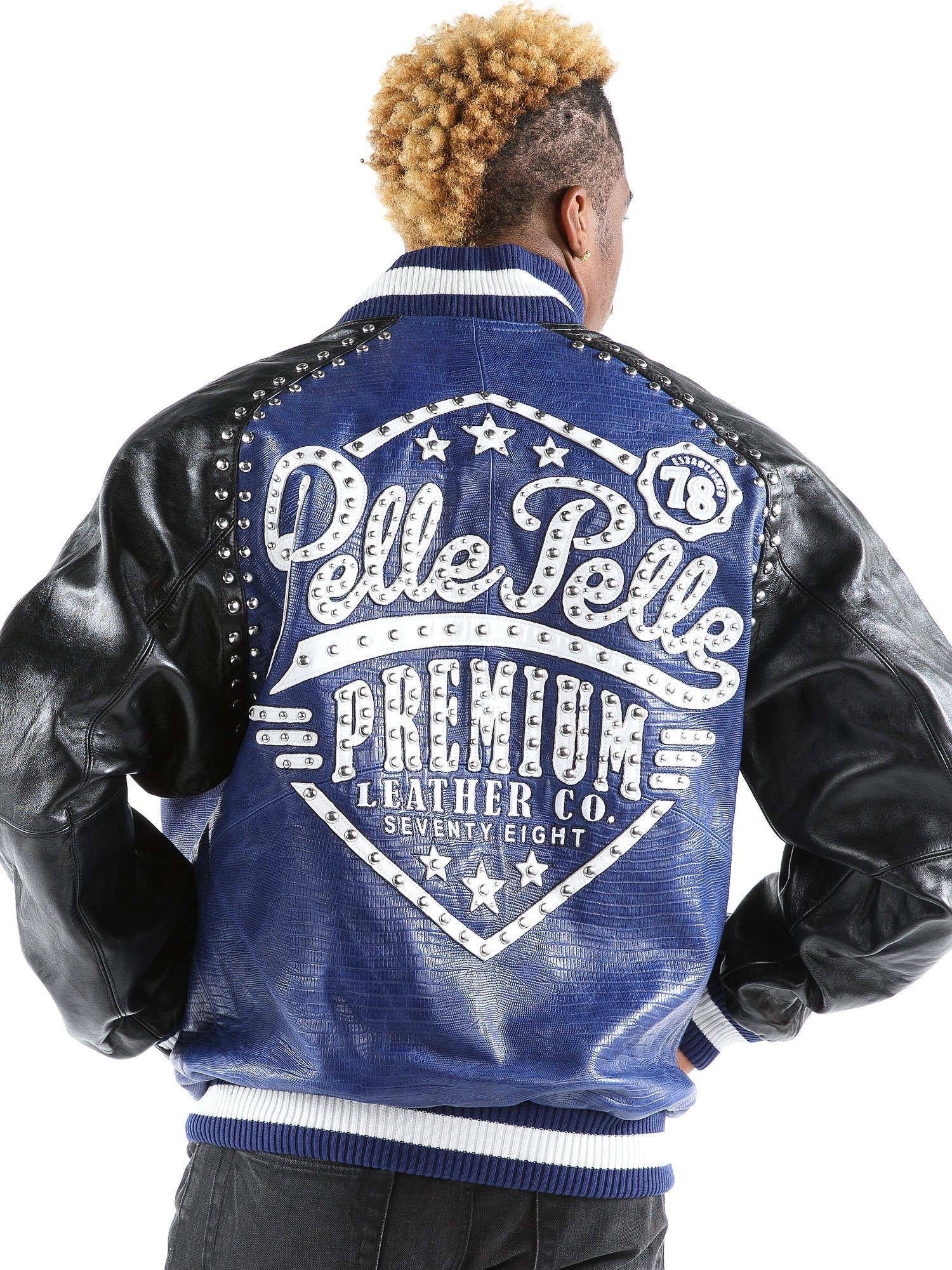 Navy Blue Pelle Pelle Premium Leather Jacket