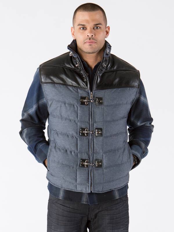 Pelle Pelle Sleeveless Blue Wool Jacket