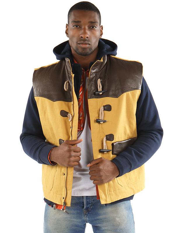 Pelle Pelle Sleeveless Yellow Wool Jacket