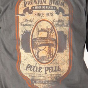 Bold Pelle Pelle World Famous Denim Gray T Shirt