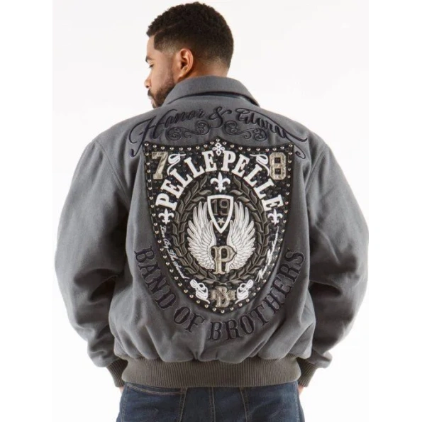 Pelle Pelle Band Of Brothers Grey Men Jacket