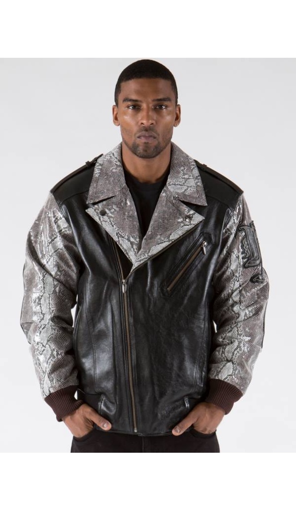 Pelle Pelle Men Biker Plushfoil Print Jacket