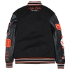 Pelle Pelle Orange Black Varsity Jacket