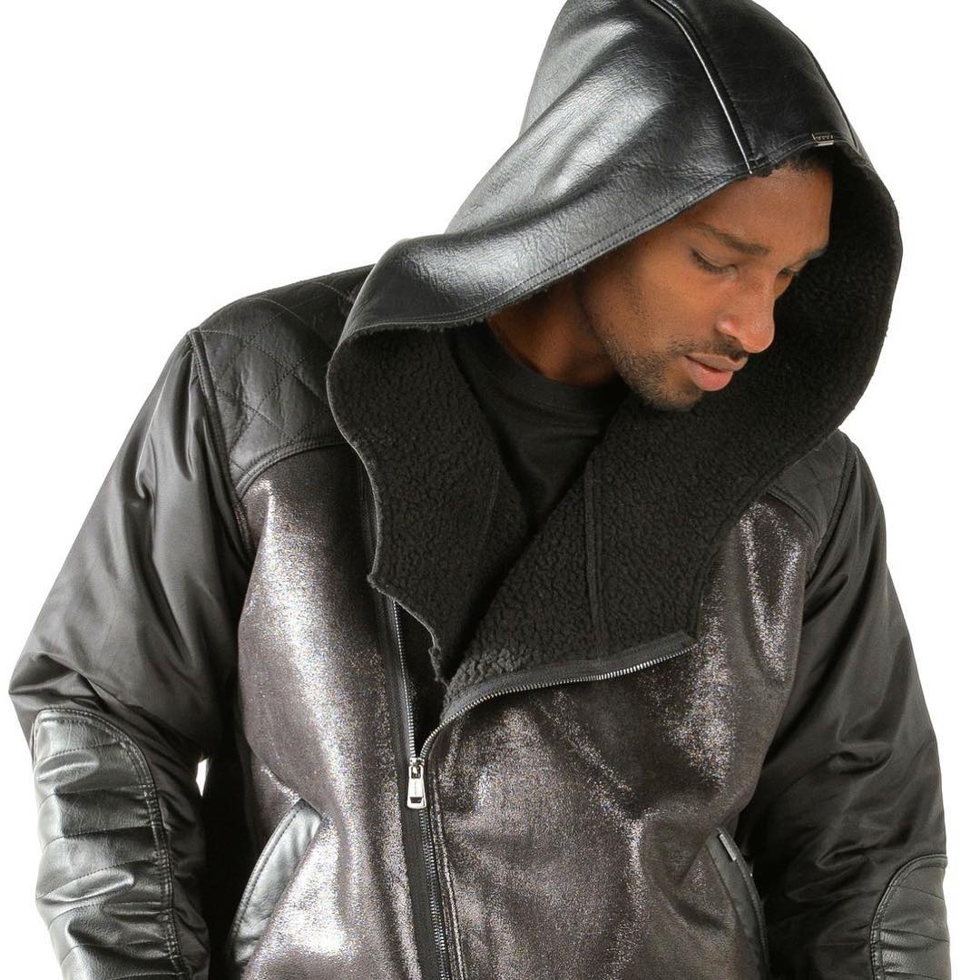 Pelle Pelle Black Wings Leather Hood Jacket