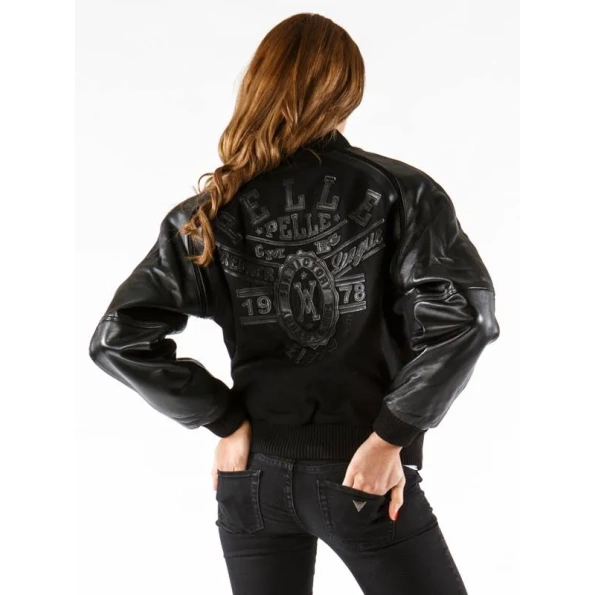 Bold Pelle Pelle Black League Wool Leather Jacket view 2