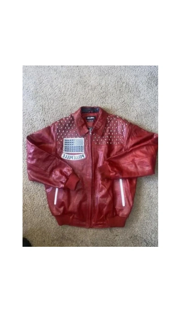Bold Pelle Pelle Red Americana Women Stud Jacket