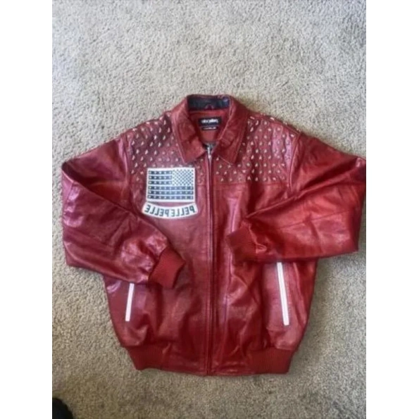 Pelle Pelle Red Americana Women Stud Jacket