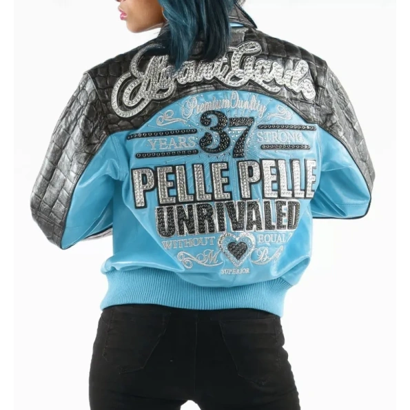 Pelle Pelle Turquoise Unrivaled Leather Jacket