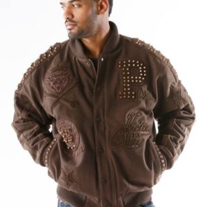 Pelle Pelle Victory Glory Brown Stud Jacket