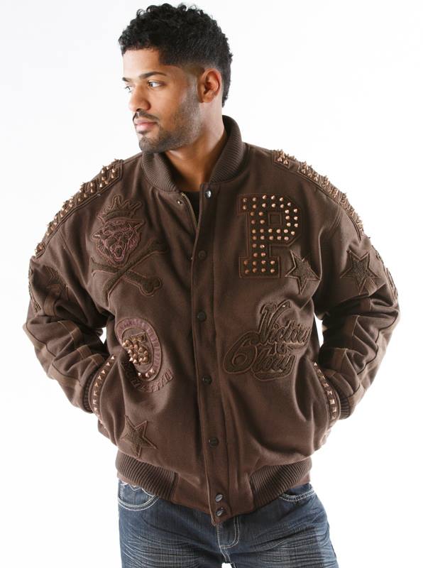 Pelle Pelle Victory Glory Brown Stud Jacket