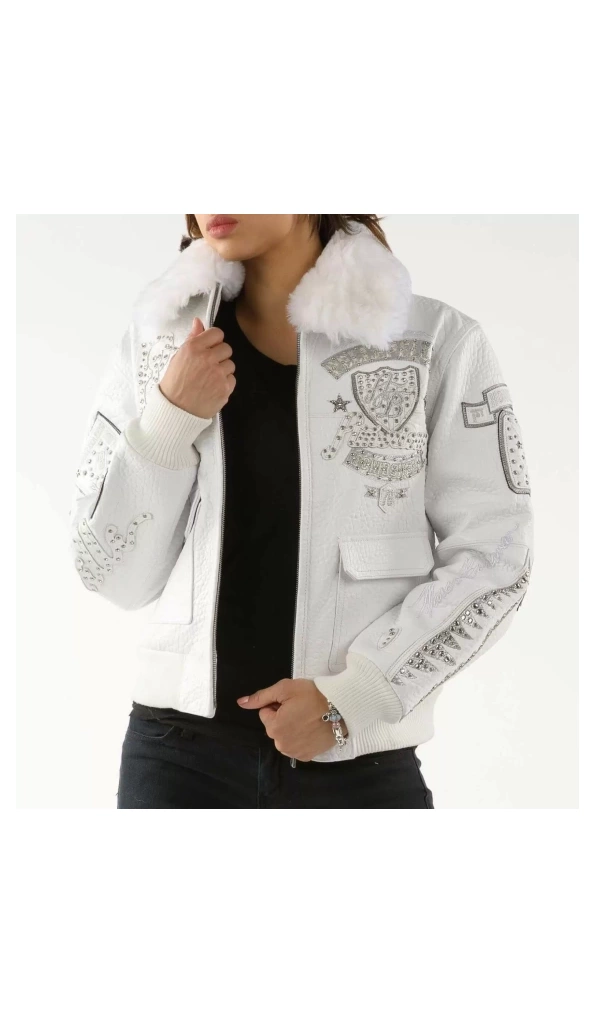 Bold Pelle Pelle White Bombshell Jacket American