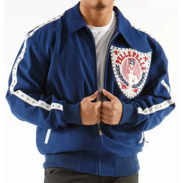 Pelle Pelle Honor And Glory Men Blue Jacket