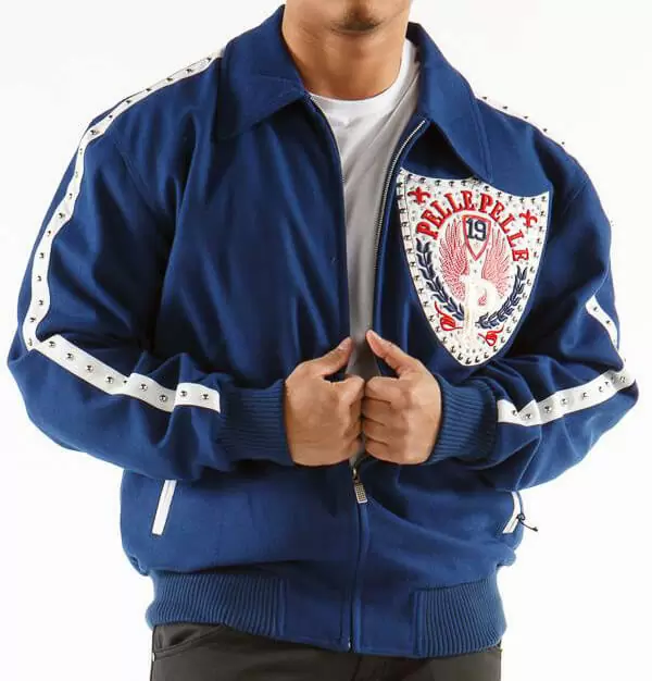 Pelle Pelle Honor And Glory Men Blue Jacket