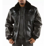 Pelle Pelle Black Fur Collar MB Leather Jacket