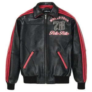 Pelle Pelle World Tour Black Red Men Jacket