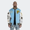 Pelle Pelle Light Blue Varsity Wool Jacket