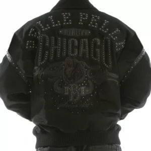 Pelle Pelle Black Windy City Men Wool Jacket