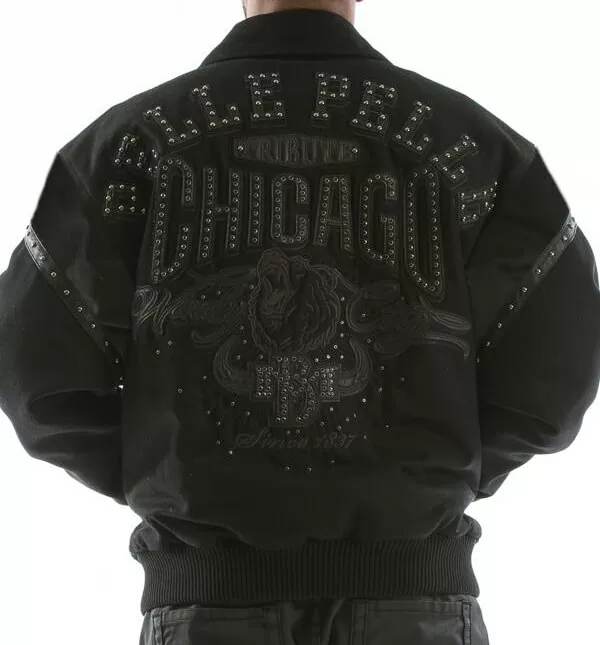 Pelle Pelle Black Windy City Men Wool Jacket