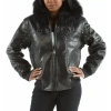 Pelle Pelle Women Black Encrusted Stud Jacket