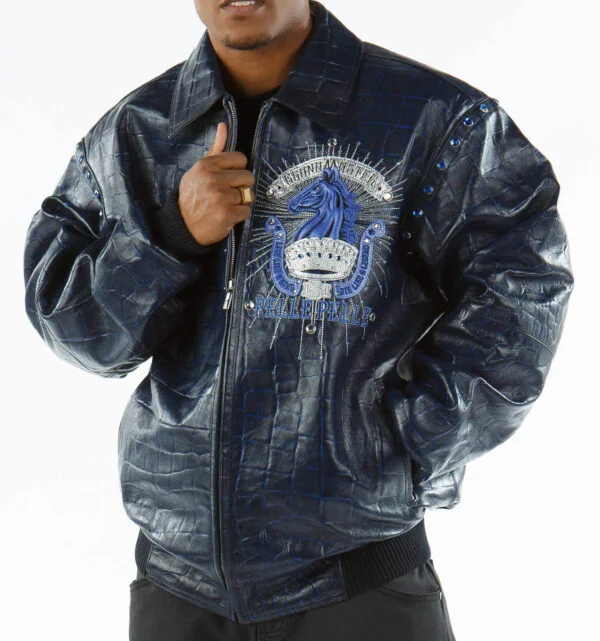 Pelle Pelle Blue Grandmaster Leather Jacket