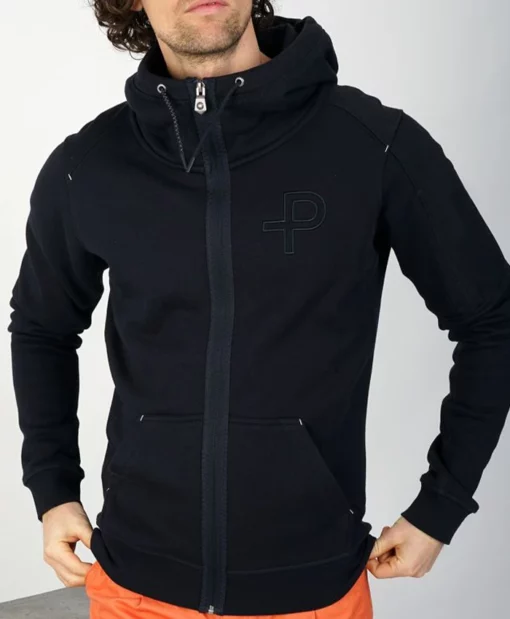 Pelle Pelle Men Navy Blue Wool Hoodie